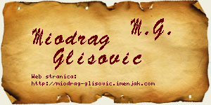 Miodrag Glišović vizit kartica